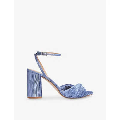 Lk Bennett Womens Blu-blue Lilth Woven Heeled Sandals Eur 39 / 6 Uk