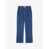 Lk Bennett Womens Emilie Straight-leg Smart Denim Jeans Blu-indigo In Blu-indigo