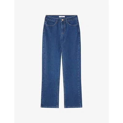 Lk Bennett Womens Emilie Straight-leg Smart Denim Jeans Blu-indigo