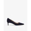 Lk Bennett Womens Blu-navy Ava Suede Heeled Courts Eur 40 / 7 Uk