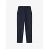 Lk Bennett Womens Blu-navy Bella Pinstriped Petite Woven Trousers In Blu-navy
