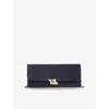 Lk Bennett Womens Daisy Suede Clutch Bag Blu-navy In Blu-navy