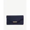 Lk Bennett Lucy Suede Clutch In Blu-navy
