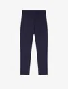 Lk Bennett Womens Blu-navy Mariner High-rise Woven Cigarette Trousers In Blu-navy