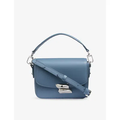 Lk Bennett Womens Blu-smoke Blue Frankie Core Leather Cross-body Bag