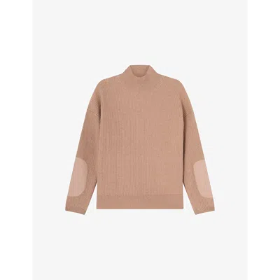 Lk Bennett Womens  Everly Ribbed Wool-blend Jumper In Bro-cinnamon