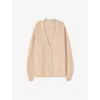 Lk Bennett Womens  Frances Longline Ribbed Wool-blend Knitted Cardigan In Cam-camel