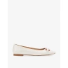 Lk Bennett Womens Cre-cream Cayden Patent-leather Ballet Flats In Cre-cream