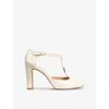 Lk Bennett Womens  Almina Heeled Leather Mary-jane Shoes