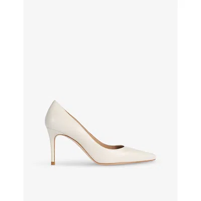 Lk Bennett Womens Cre-ecru Floret Leather Courts Eur 41 / 8 Uk