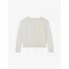 Lk Bennett Womens Cre-ivory Vanessa Scallop-trim Cotton Cardigan In Cre-ivory