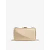 Lk Bennett Womens Charlotte Glittered Clutch Bag Gol-champagn In Gol-champagne
