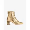 Lk Bennett Nadira Bootie In Gold