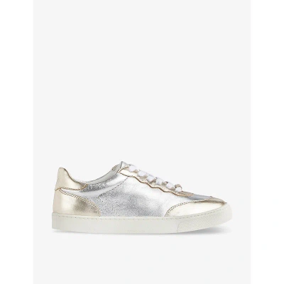 Lk Bennett Womens Gol-gold Runner Panelled Leather Low-top Trainers