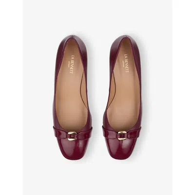Lk Bennett Womens Red-burgundy Kate Patent-leather Courts Eur 36 / 3 Uk