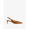 Lk Bennett Lettie Oloid Pointed Toe Slingback Pump In Animal Print