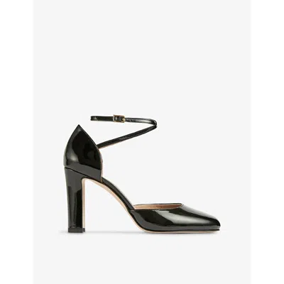 Lk Bennett Womens Adaline Patent-leather Heeled Court Shoes Bla-blac In Bla-black