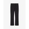 Lk Bennett Womens Bla-black Alice Straight-leg Stretch-denim Trousers In Bla-black