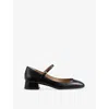 Lk Bennett Womens Bla-black Beatrix Low-block Leather Mary Jane Shoes In Bla-black
