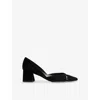Lk Bennett Womens Cecile 55 Cut-out Suede Heeled Courts Bla-blac In Bla-black