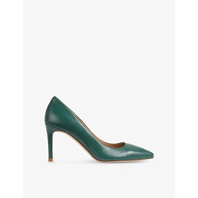 Lk Bennett Womens Floret 85 Pointed-toe Leather Courts Gre-dark G In Gre-dark Green