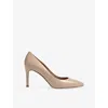 Lk Bennett Womens Bei-trench Floret Pointed Patent Leather Court Shoes In Bei-trench