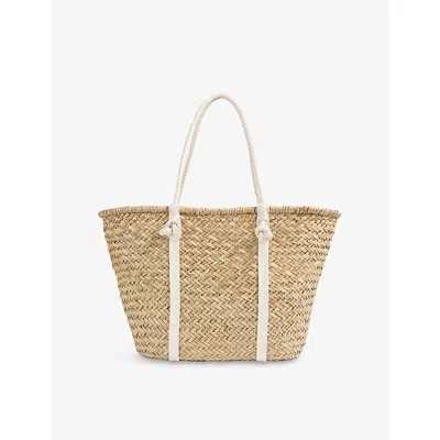 Lk Bennett Womens Mul-white/natural Harper Straw Tote Bag