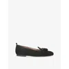 Lk Bennett Womens Bla-black Jessie Suede Moccasins Eur 37 / 4 Uk In Black