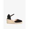 Lk Bennett Womens  Marissa Suede Platform Espadrilles