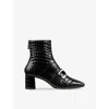 Lk Bennett Womens Bla-black Nadina Leather Ankle Boots Eur 36 / 3 Uk In Black