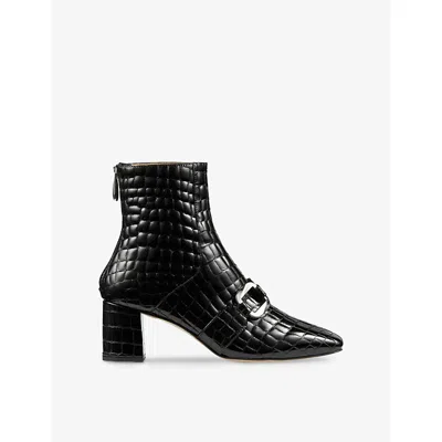 Lk Bennett Womens Bla-black Nadina Leather Ankle Boots Eur 36 / 3 Uk