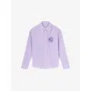 Lk Bennett Womens Mul-purple Pip Striped Cotton Shirt In Mul-purple