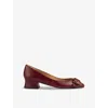 Lk Bennett Cici Buckle Pump In Bor-bordeaux