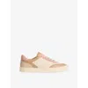 Lk Bennett Womens Mul-brown Runner Colour-block Low-top Leather Trainers In Mul-brown