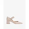 Lk Bennett Womens Savannah Double-strap Patent-leather Court Shoes Pin-pi In Pin-pink