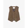 Lk Bennett Womens Cre-ecru V-neck Sleeveless Woven Waistcoat In Cre-ecru