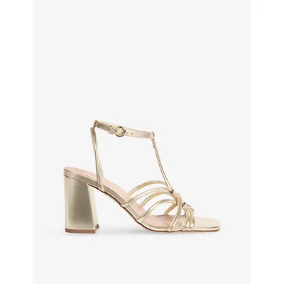 Lk Bennett Womens  Louise Metallic-leather Slingback Courts