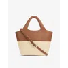 Lk Bennett Womens  Carly Raffia And Leather Cross-body Bag