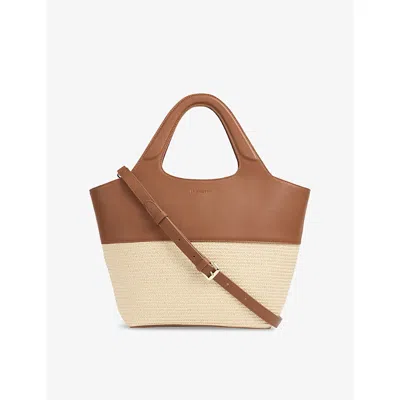 Lk Bennett Womens  Carly Raffia And Leather Cross-body Bag