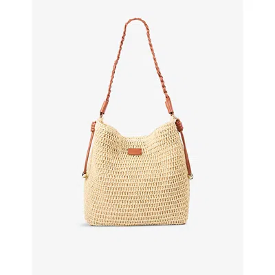 Lk Bennett Womens Mul-brown Celeste Braided-strap Raffia Tote Bag