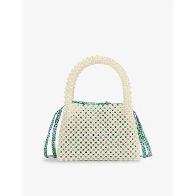 Lk Bennett Womens  Pearl Bead-embellished Mini Acrylic Top-handle Bag