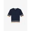 Lk Bennett Micha Jersey Top In Mul-navy/ivory