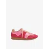 Lk Bennett Womens  Sport Suede And Textile Low-top Trainers In Mul-pink