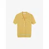 Lk Bennett Womens Fiona Floral-embroidered Cotton And Wool-blend Top Mul-yellow Xs In Mul-yellow