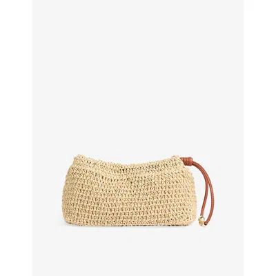 Lk Bennett Womens Nat-natural Isita Braided Paper Clutch