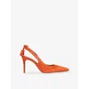 Lk Bennett Cary Slingback Pointed Toe Pump In Orange