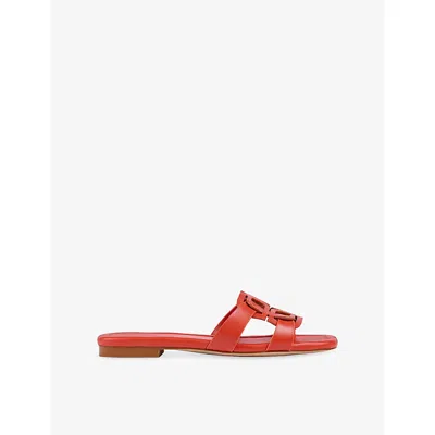 Lk Bennett Womens Ora-orange Casper Leather Sandals Eur 39 / 6 Uk