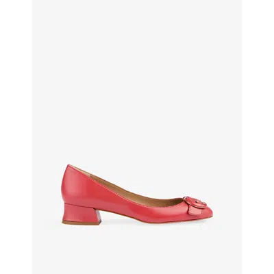 Lk Bennett Womens  Cici Buckled Leather Courts In Pin-coral