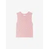 Lk Bennett Womens Pin-light Pink Gaia Fluffy Pointelle-knit Wool-blend Jumper In Pin-light Pink