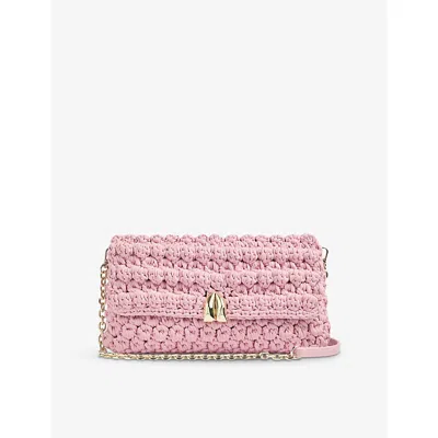 Lk Bennett Womens Pin-pink Larna Crochet Clutch Bag